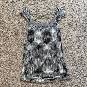 Bebe Metallic Knit Scallop Hem Women's Mini Dress Large L